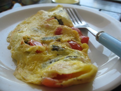 Asparagus and Tomato Omelet